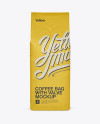 Coffee Bag With Valve Mockup - Front View