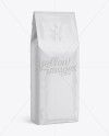 Glossy Coffee Bag With Valve Mockup - Half-Turned View