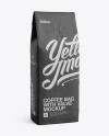 Kraft Coffee Bag With Valve Mockup - Half-Turned View