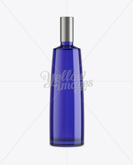 Blue Glass Liquor Bottle Mockup Blue Glass Liquor Bottle Mockup