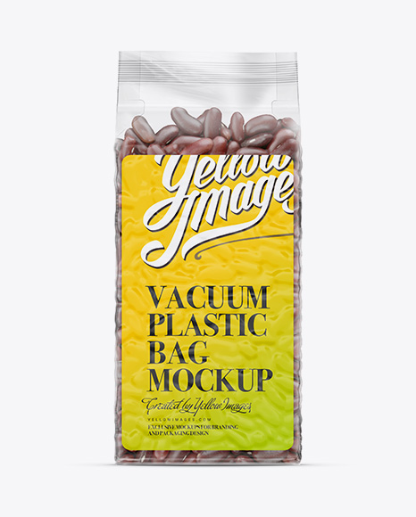 Red Beans Vacuum Bag Mockup