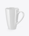 Glossy Mug Mockup - Half Side View (High-Angle Shot)