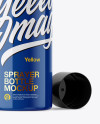 Opened Glossy Sprayer Bottle Mockup