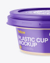 Matte Plastic Cup Mockup - High Angle Shot