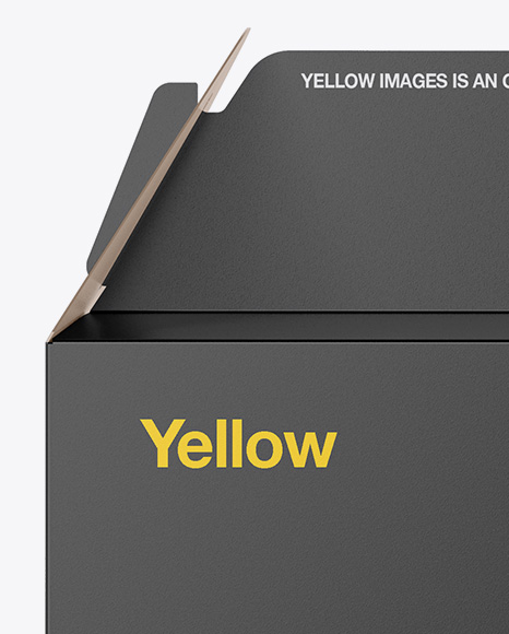 Glossy Paper Box Mockup - Front View