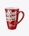 Matte Mug Mockup - Half Side View (High-Angle Shot)