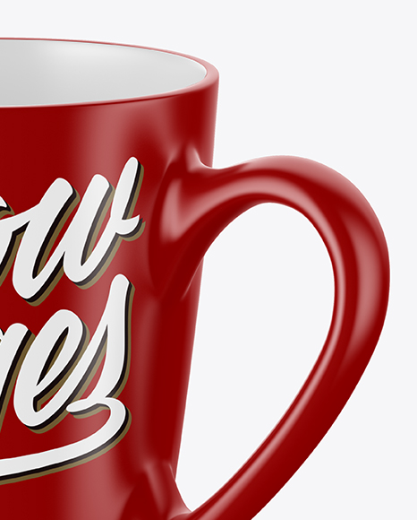 Matte Mug Mockup - Half Side View (High-Angle Shot)