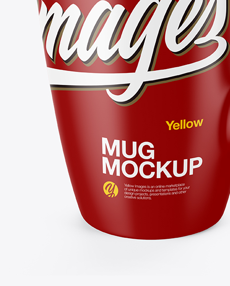 Matte Mug Mockup - Half Side View (High-Angle Shot)