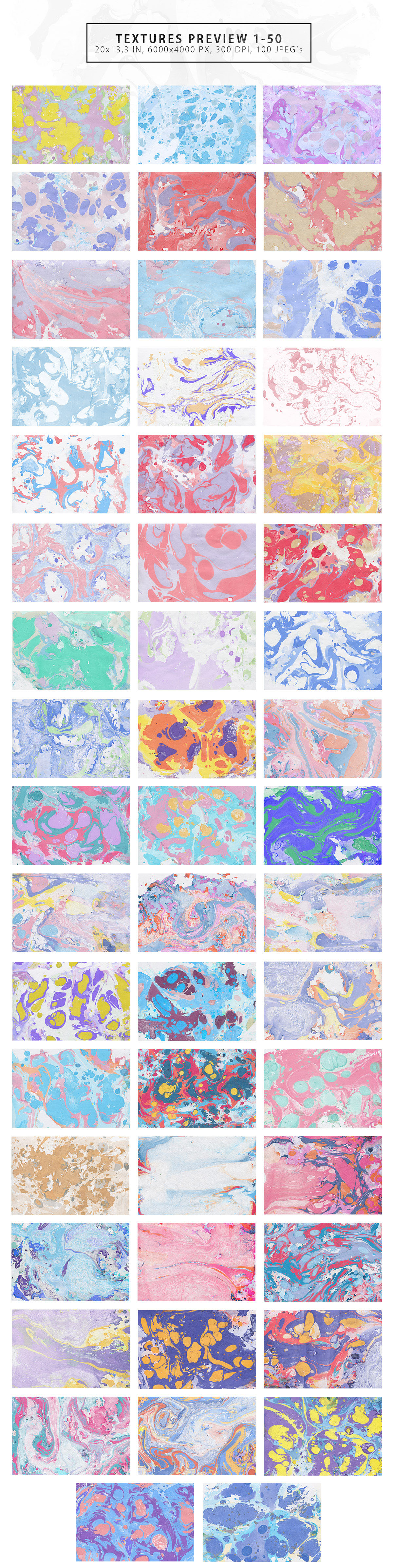 100 Ink Marble Paper Textures 2