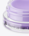 5ml Opened Lip Balm Jar with Matte Cap Mockup (High-Angle Shot)