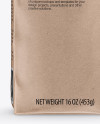 Kraft Coffee Bag Mockup - Front View