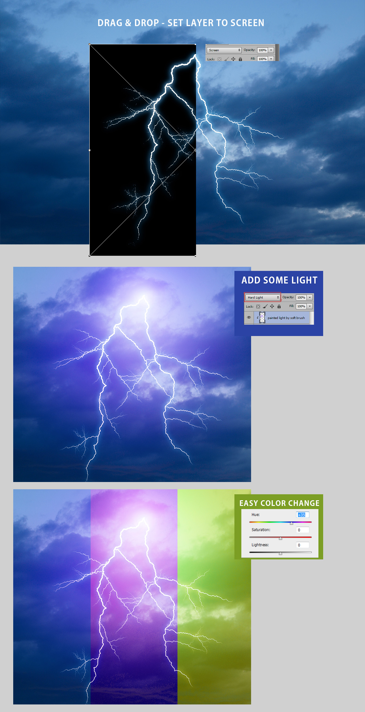 Lightning Effect Overlays Vol. 1