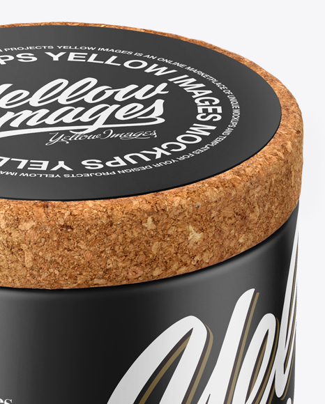 Matte Tin Box With Cork Mockup