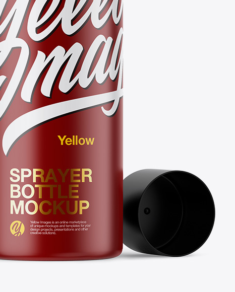 Opened Matte Sprayer Bottle Mockup