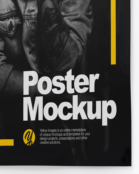 A1 Poster Mockup - Half Side View