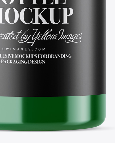 Glossy Cosmetic Bottle with Pump Mockup Glossy Cosmetic Bottle with Pump Mockup