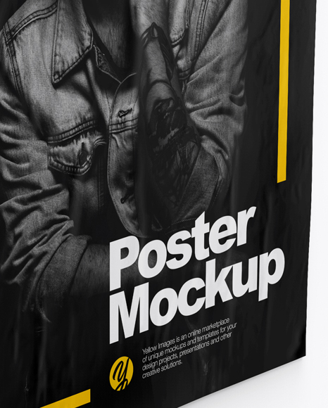 A1 Poster Mockup - Half Side View