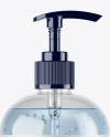 Blue Gel PET Bottle with Pump Mockup Blue Gel PET Bottle with Pump Mockup