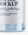 Blue Gel PET Bottle with Pump Mockup Blue Gel PET Bottle with Pump Mockup