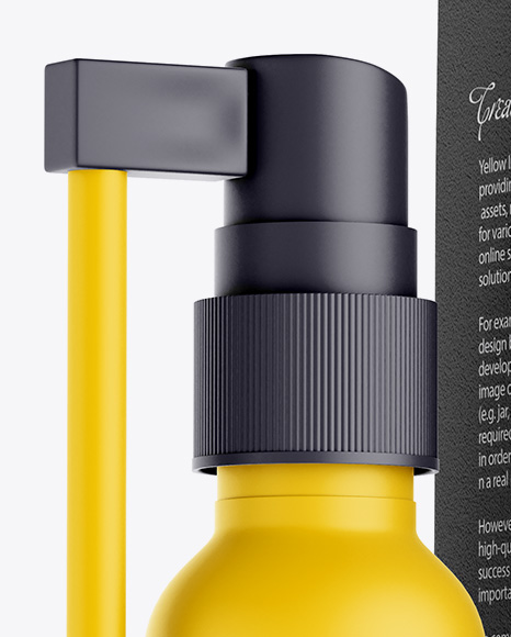 Matte Spray Bottle W/ Paper Box Mockup Matte Spray Bottle W/ Paper Box Mockup