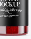 Red Gel PET Bottle with Pump Mockup Red Gel PET Bottle with Pump Mockup