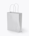 Glossy Paper Bag Mockup - Half Side View