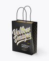 Glossy Paper Bag Mockup - Half Side View