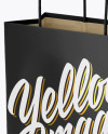 Glossy Paper Bag Mockup - Half Side View