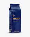 Glossy Coffee Bag Mockup - Half Side View