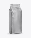 Matte Metallic Coffee Bag Mockup - Half Side View