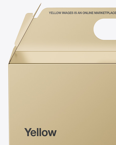 Metallic Paper Box Mockup - Front View