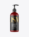 Matte Cosmetic Bottle with Pump Mockup Matte Cosmetic Bottle with Pump Mockup