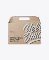 Kraft Paper Box Mockup - Front View