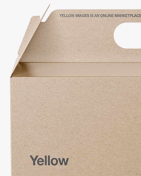 Kraft Paper Box Mockup - Front View