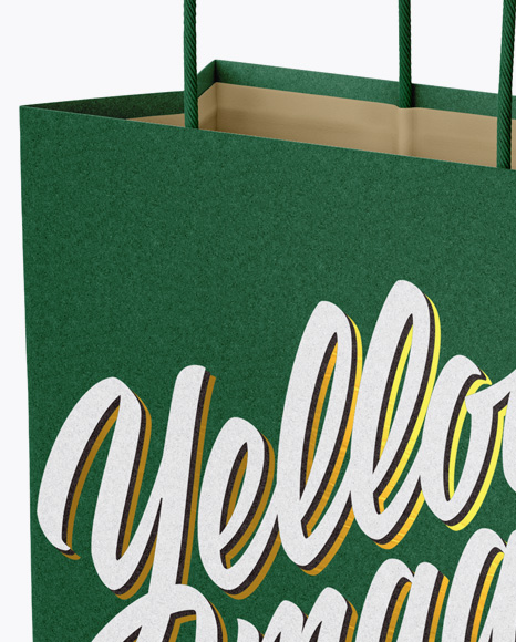 Paper Bag Mockup - Half Side View