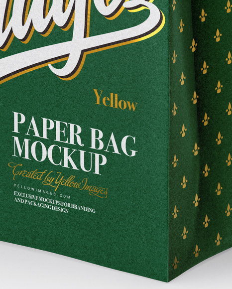 Paper Bag Mockup - Half Side View