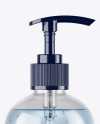 Blue Gel PET Bottle with Pump Mockup Blue Gel PET Bottle with Pump Mockup