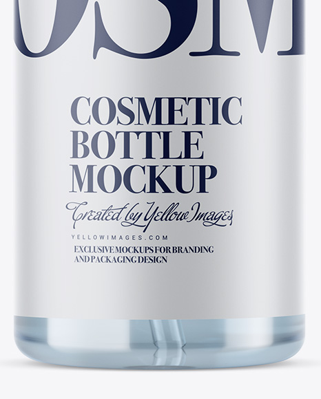 Blue Gel PET Bottle with Pump Mockup Blue Gel PET Bottle with Pump Mockup