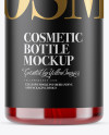 Red Gel PET Bottle with Pump Mockup Red Gel PET Bottle with Pump Mockup