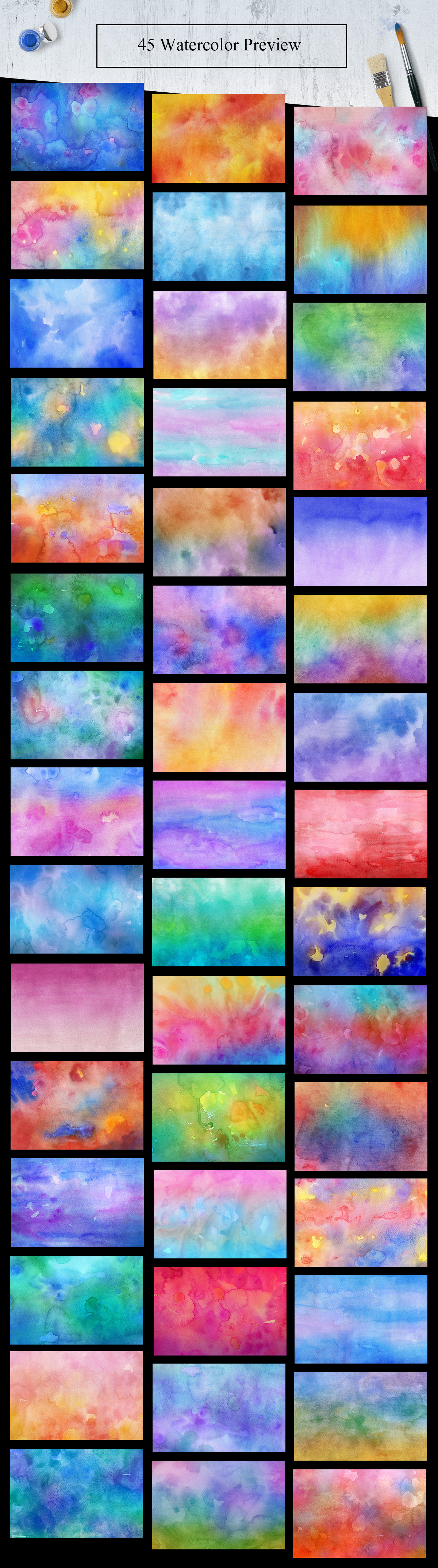 45 Watercolor Backgrounds 45 Watercolor Backgrounds