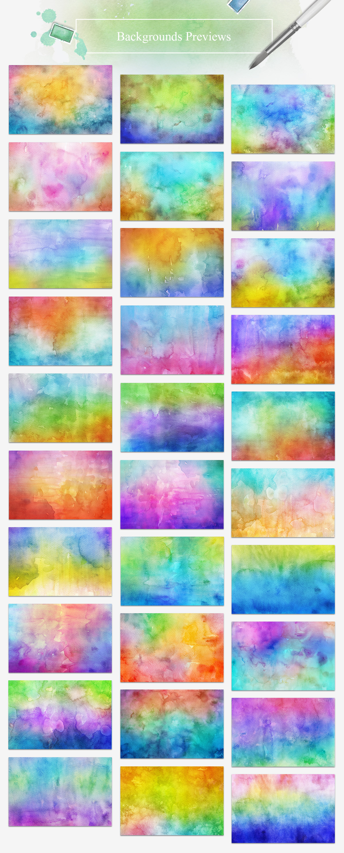 30 Spring Watercolor Backgrounds 30 Spring Watercolor Backgrounds