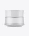 Frosted Glass Cosmetic Jar Mockup