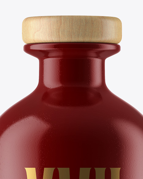 Glossy Ceramic Bottle Mockup Glossy Ceramic Bottle Mockup
