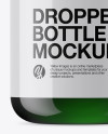 Green Glass Dropper Bottle Mockup