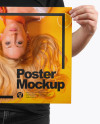 Man With A3 Poster Mockup