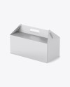 Matte Paper Box Mockup - Half Side View (High-Angle Shot)