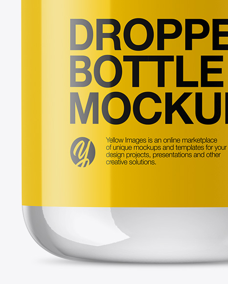 Clear Glass Dropper Bottle Mockup