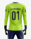 Men’s Full Soccer Goalkeeper Kit with Pants mockup (Back View)