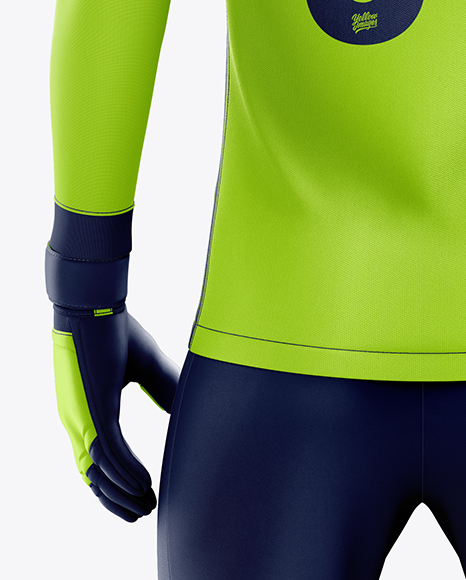 Men’s Full Soccer Goalkeeper Kit with Pants mockup (Back View)