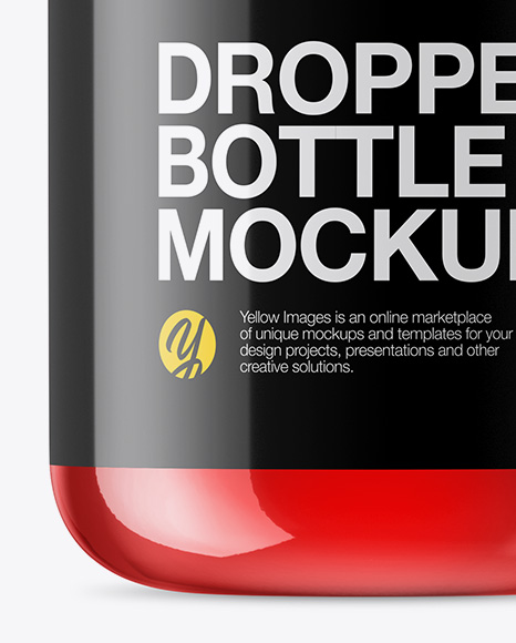 Clear Glass Dropper Bottle Mockup